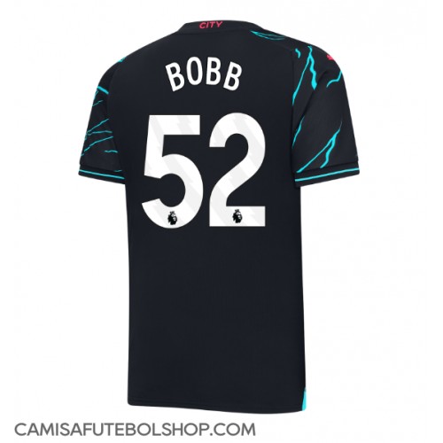 Camisa de time de futebol Manchester City Oscar Bobb #52 Replicas 3º Equipamento 2023-24 Manga Curta